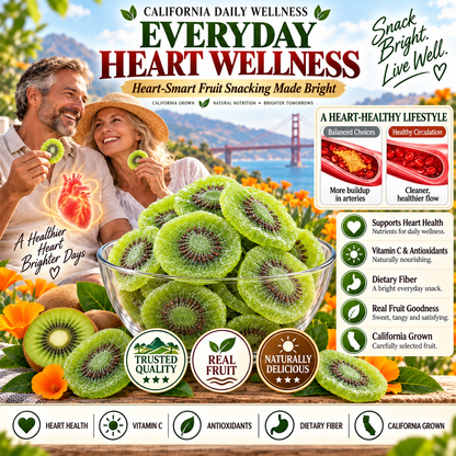 🔥 California-Grown Dried Green Kiwi — 🥝 A Bright, Chewy Fruit Snack for Active Living-ddh